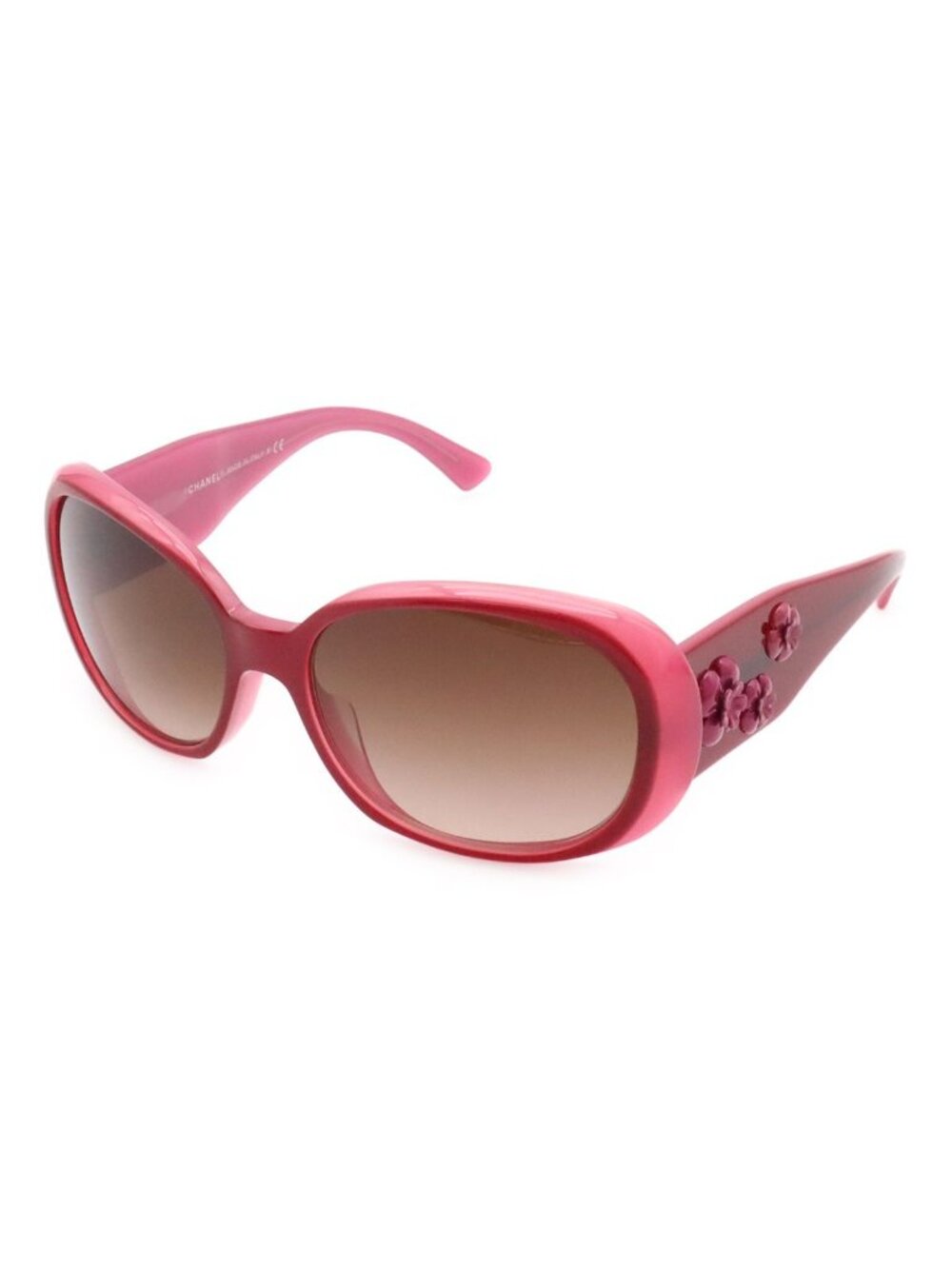 Chanel Camellia CC Logo Sunglasses Eyewear Round